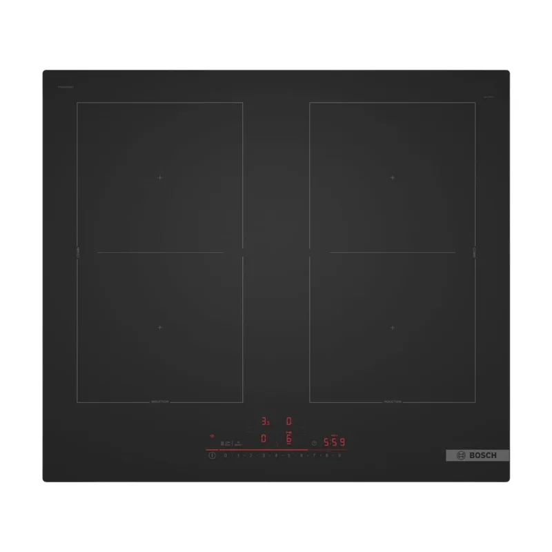 PVQ61CHB1E Inductiekookplaat - 60 cm breedte - 4 zones - TouchSlider - FlexInduction-zone - Zwart by Bosch – product photo