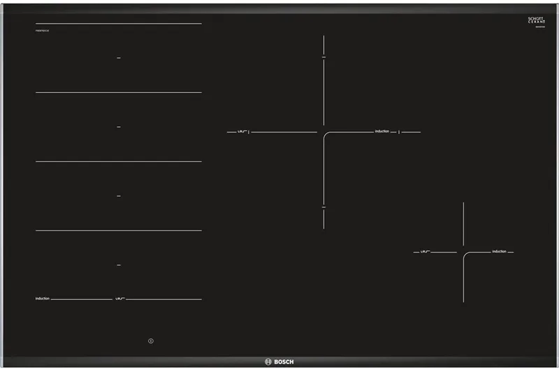 PXE875DC1E Serie 8 - Inbouw inductiekookplaat by Bosch in Black – product photo