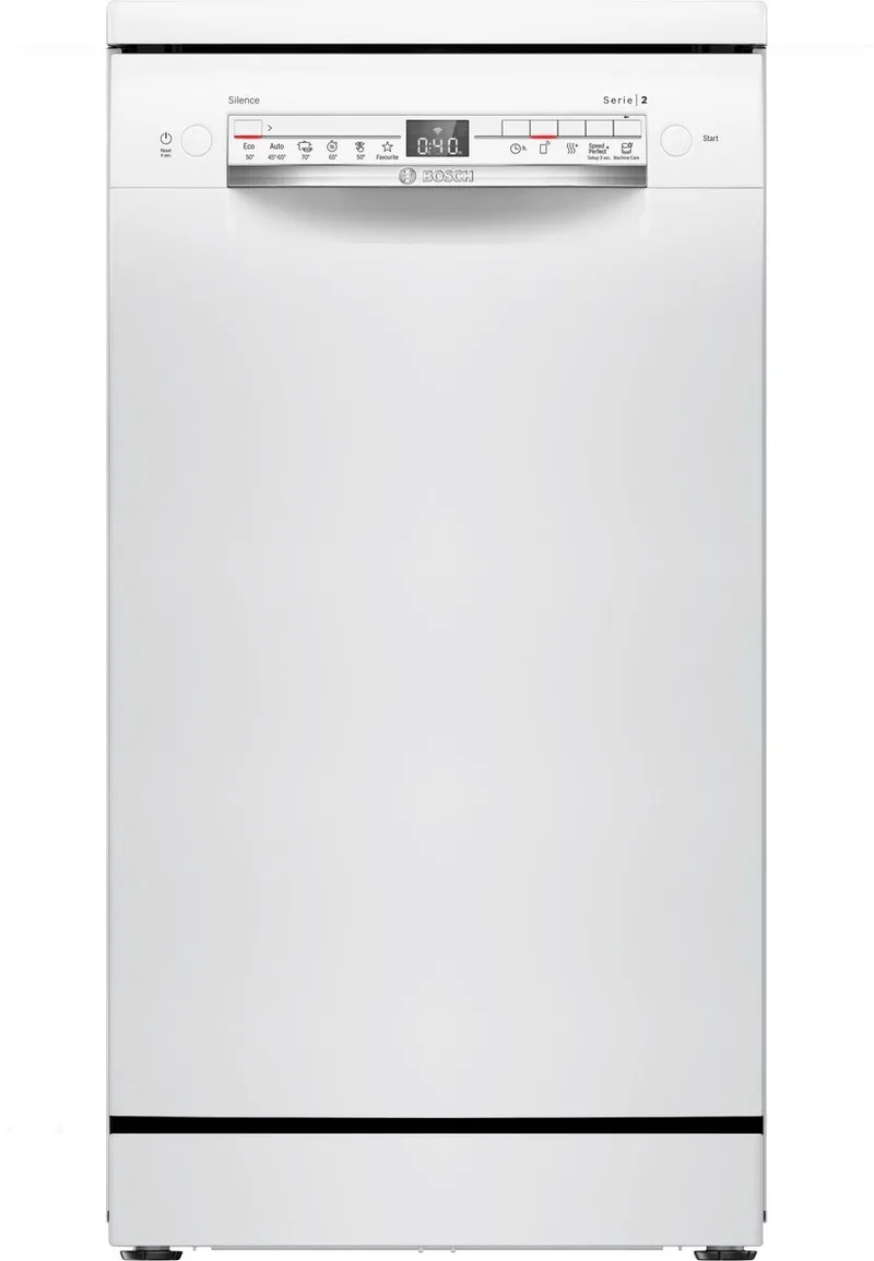 Serie 2 SPS2HKW55E – Vrijstaande vaatwasser 45 cm – Home Connect de Bosch en Blanc – photo produit