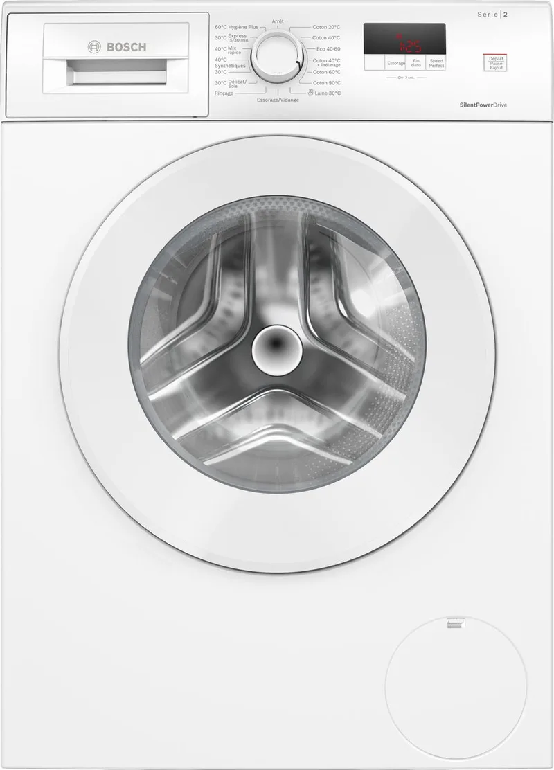 Lave linge hublot BOSCH WGE02406FR 7kg Blanc de Bosch en Blanc – photo produit
