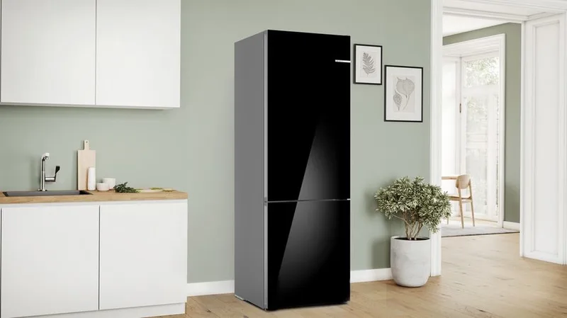 Serie 6 KGN49LBCF koel-vriescombinatie Vrijstaand 440 l fra Bosch i Sort – produktbillede