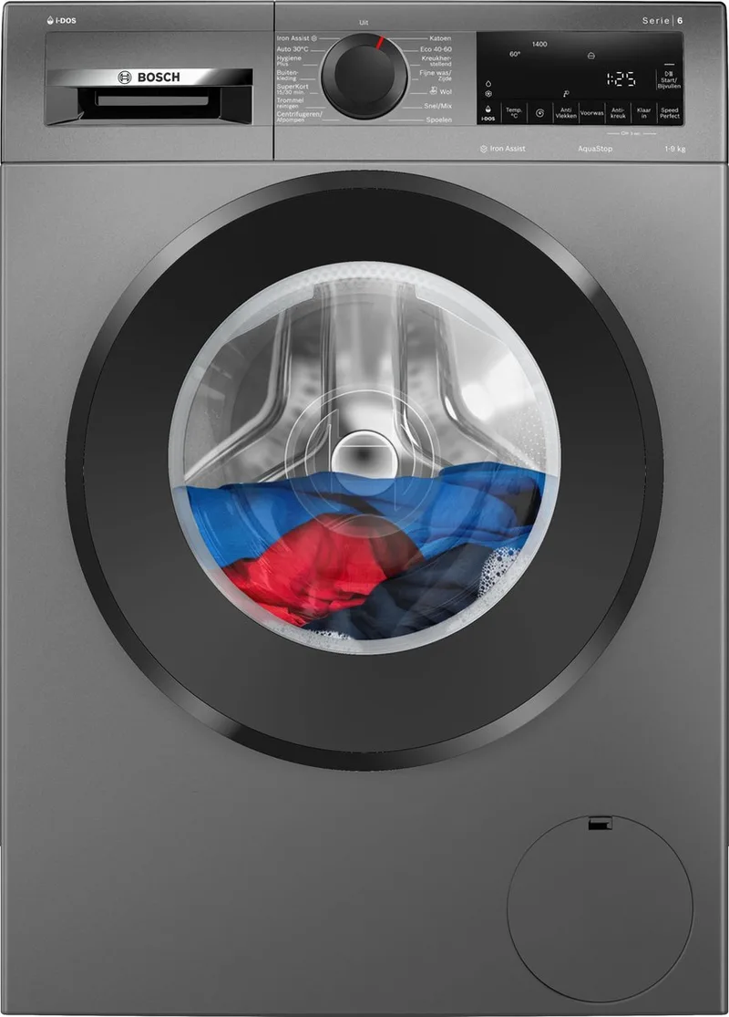 Serie 6 - WGG244FNNL - Wasmachine met stoom - 9 kg - 1400 rpm - Automatisch doseren - 1400 rpm - Zeer stil - Iron Assist: vermindert kreukels tot 50% de Bosch en Cast iron grey – photo produit