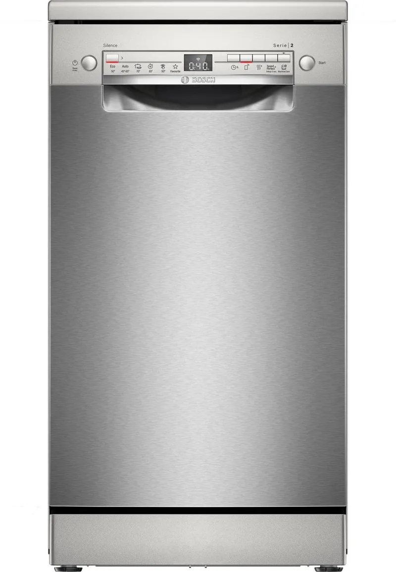 SPS2HK155E - Vrijstaande vaatwasser - 45 cm - Eco Silence Drive - Extra Droog: optie voor extra grondige droogresultaten - Geborsteld staal - Home Connect by Bosch in Geborsteld staal anti-fingerprint – product photo