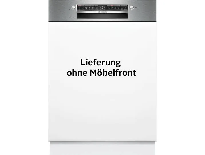 teilintegrierbarer Geschirrspüler SMI4EVS08E , Energieeffizienz: B (A-G), silber (gebürsteter stahl), B:59,8cm H:81,5cm T:57,3cm, Geschirrspüler, Mit 3-fach Rack Matic, flexible Körbe & Schubladen de Bosch – photo produit