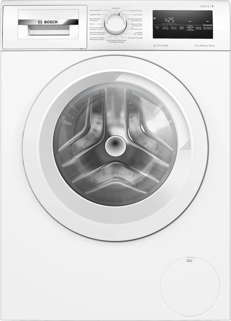 WAN282E4FG - Serie 4 - Wasmachine - Wasmachine met stoom - 1400 rpm - NL/FR display - Energielabel A - Iron Assist: stoom vermindert kreukels tot 50% fra Bosch i Hvid – produktbillede