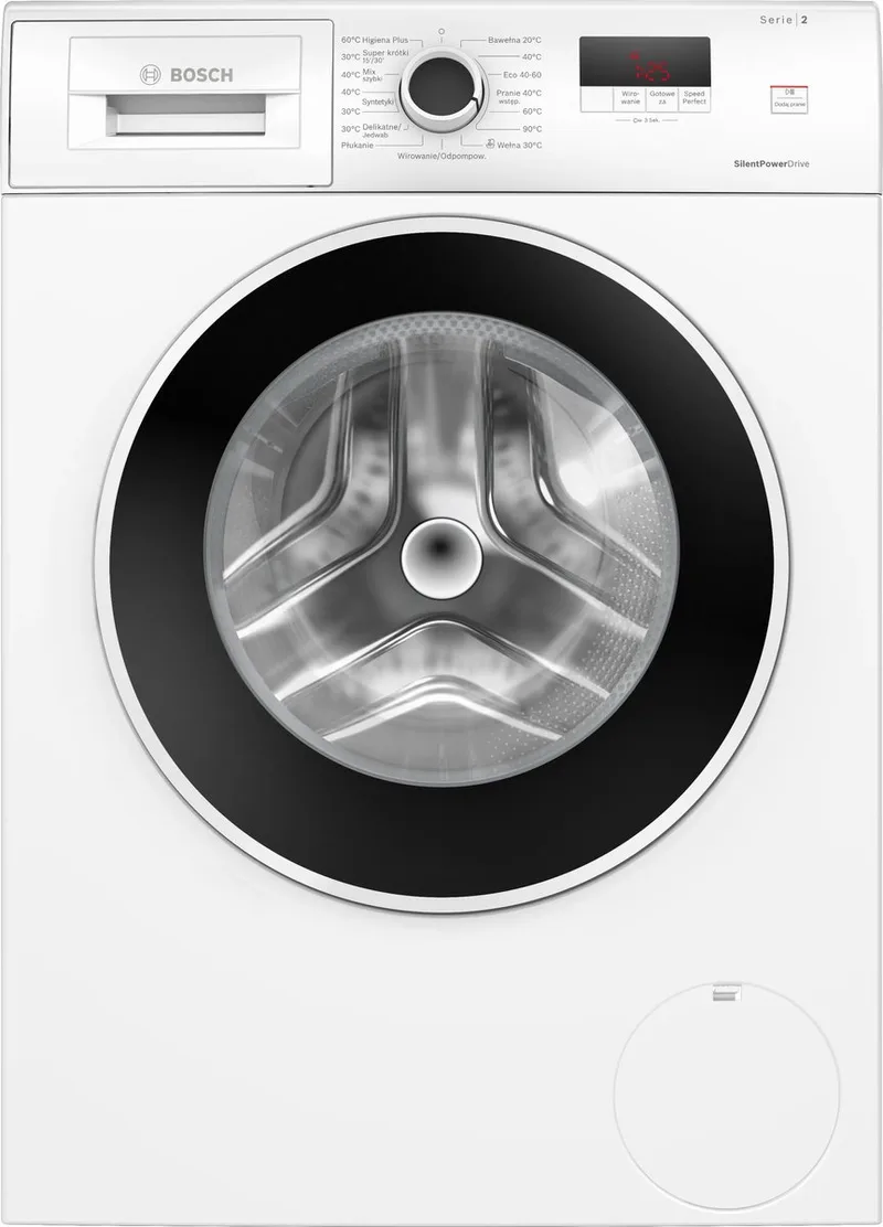 WGE03209PL - Wasmachine - Voorlader - 71 dB - A label - 8 kg vulgewicht - 1200 rpm - Poolstalig Display by Bosch in White – product photo