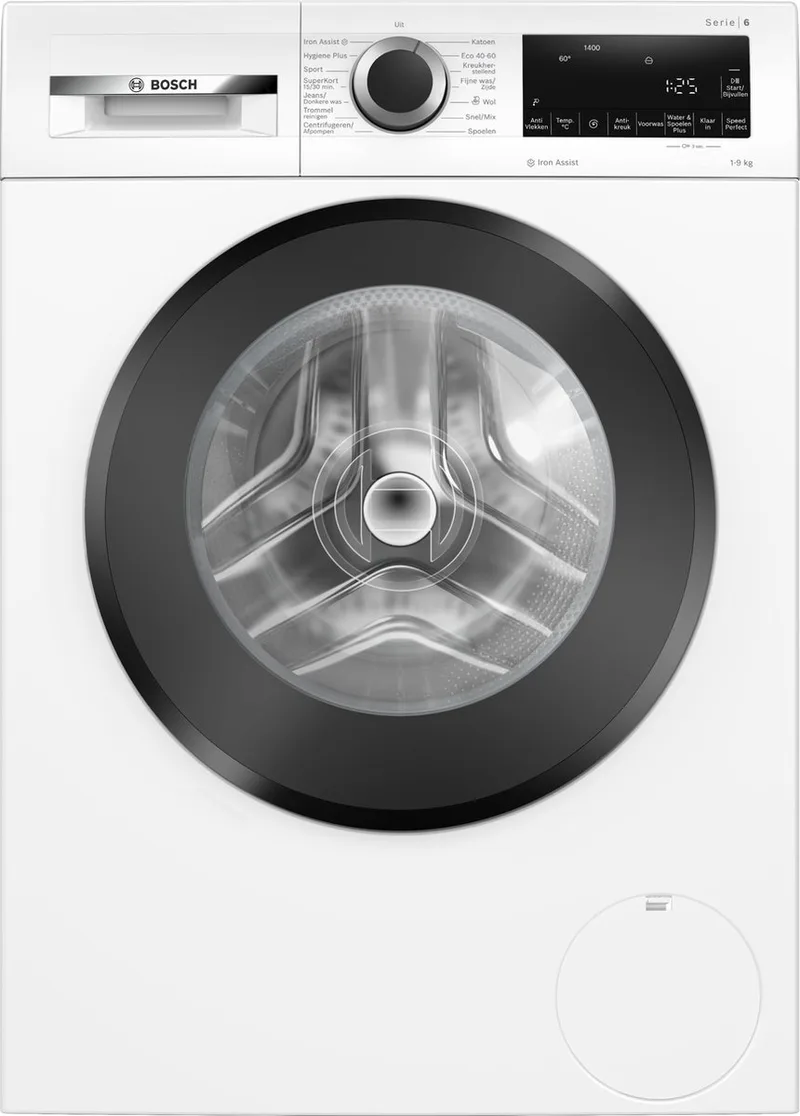 WGG244ZANL - Serie 6 - Wasmachine met stoom - 1400 rpm - Energielabel A - Iron Assist: vermindert kreukels tot 50% - Bespaar water met ActiveWater Plus de Bosch en Blanc – photo produit