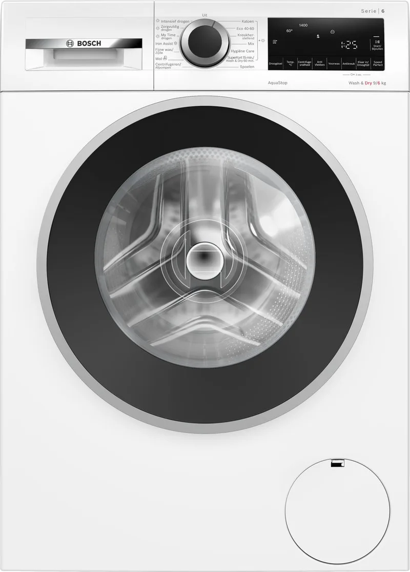 WNG24406NL - Serie 6 - Was-droogcombinatie - Extra stil - 9/6 kg - Wassen en drogen in 1 keer 1400 rpm - Energielabel A - Stoom met Iron Assist von Bosch in Weiß – Produktfoto