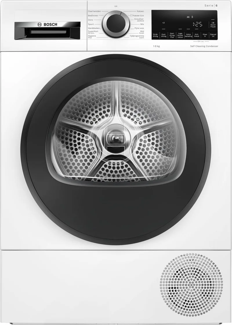 WQG245D5NL Serie 6 - Wasdroger - Zelfreinigende condensor - Blijvend energiezuinig - Warmtepompdroger - Zeer stil - Droogt zoals jij wilt met AutoDry de Bosch en Blanc – photo produit