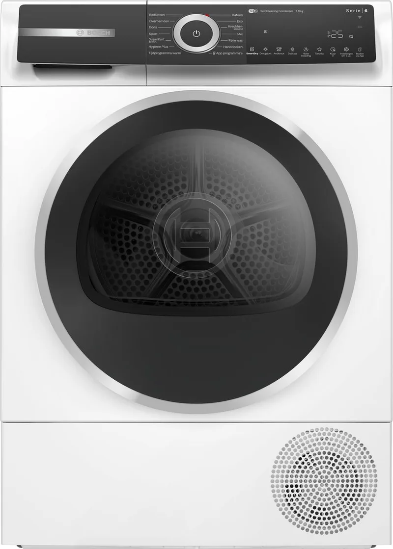 WQH245B5NL - Serie 6 - Warmtepompdroger - Wasdroger - 9 kg - Blijvend energiezuinig door Zelfreinigende condensor - Droogt zoals jij wilt met Auto Dry - Home Connect van Bosch in Wit – productfoto