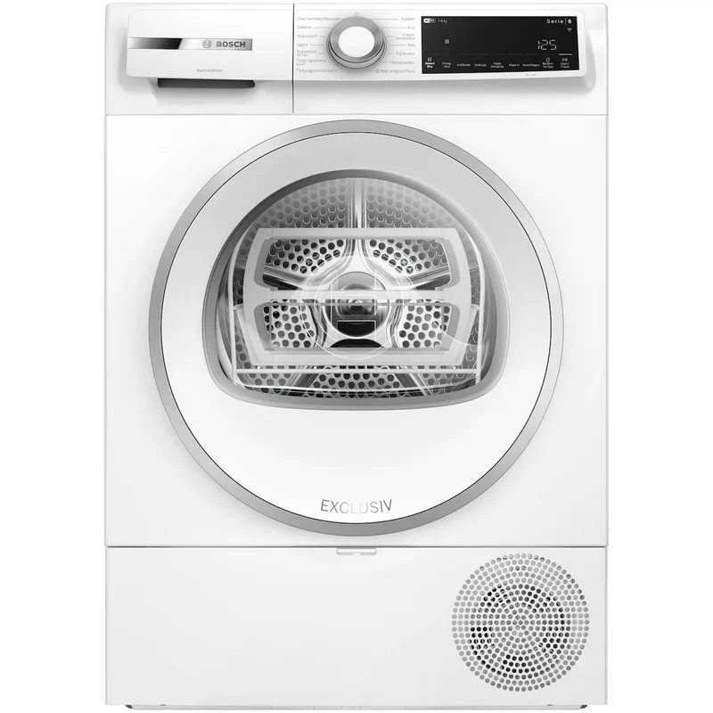 WQJ23209NL EXCLUSIV Warmtepompdroger Wit von Bosch – Produktfoto