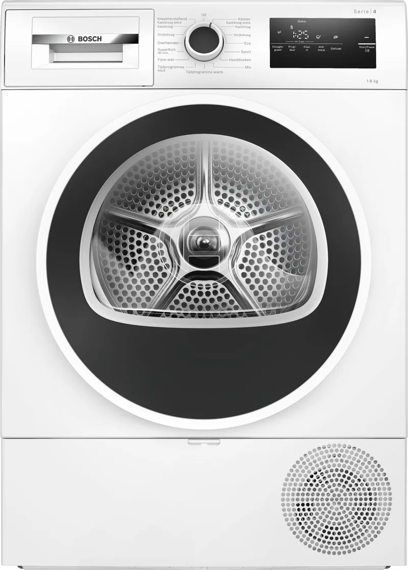 WTH8520CNL - Serie 4 - Wasdroger - Warmtepompdroger - 8 kg van Bosch in Wit – productfoto