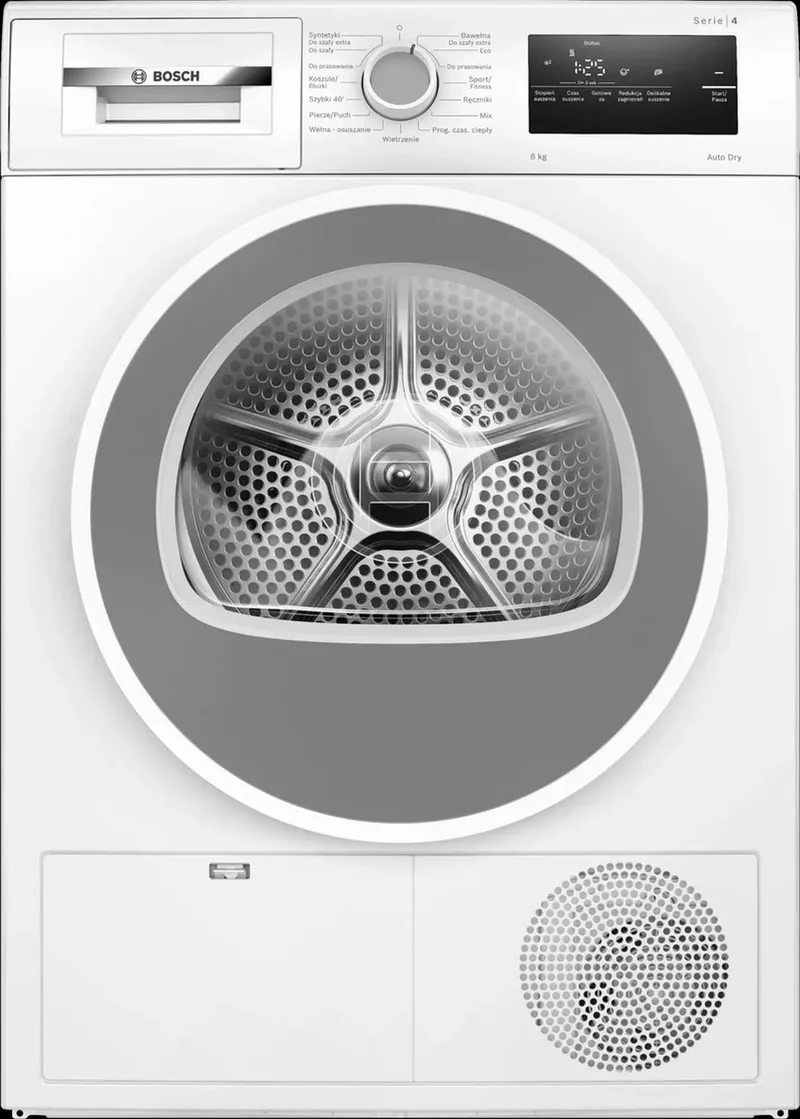 WTH86277PL - Wasdroger - Vulgewicht 8 kg - Condensdroger - 65 dB - Poolstalig display by Bosch in White – product photo