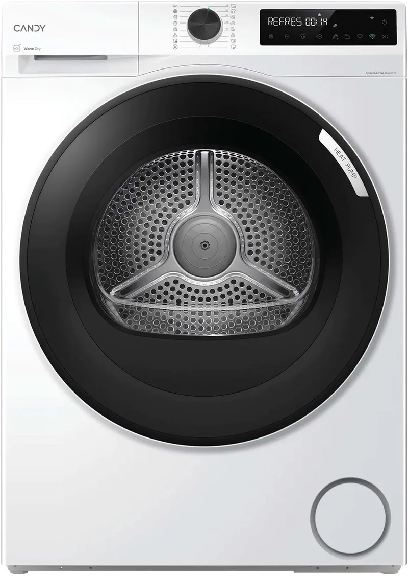 BR 9N3BX-S Wasdroger - 9kg - 16 programma’s - 5 korte programma's - AI Smart Move -Hygiene Cycle - Energieklasse C - 10 jaar garantie op onderdelen van Candy in Wit – productfoto