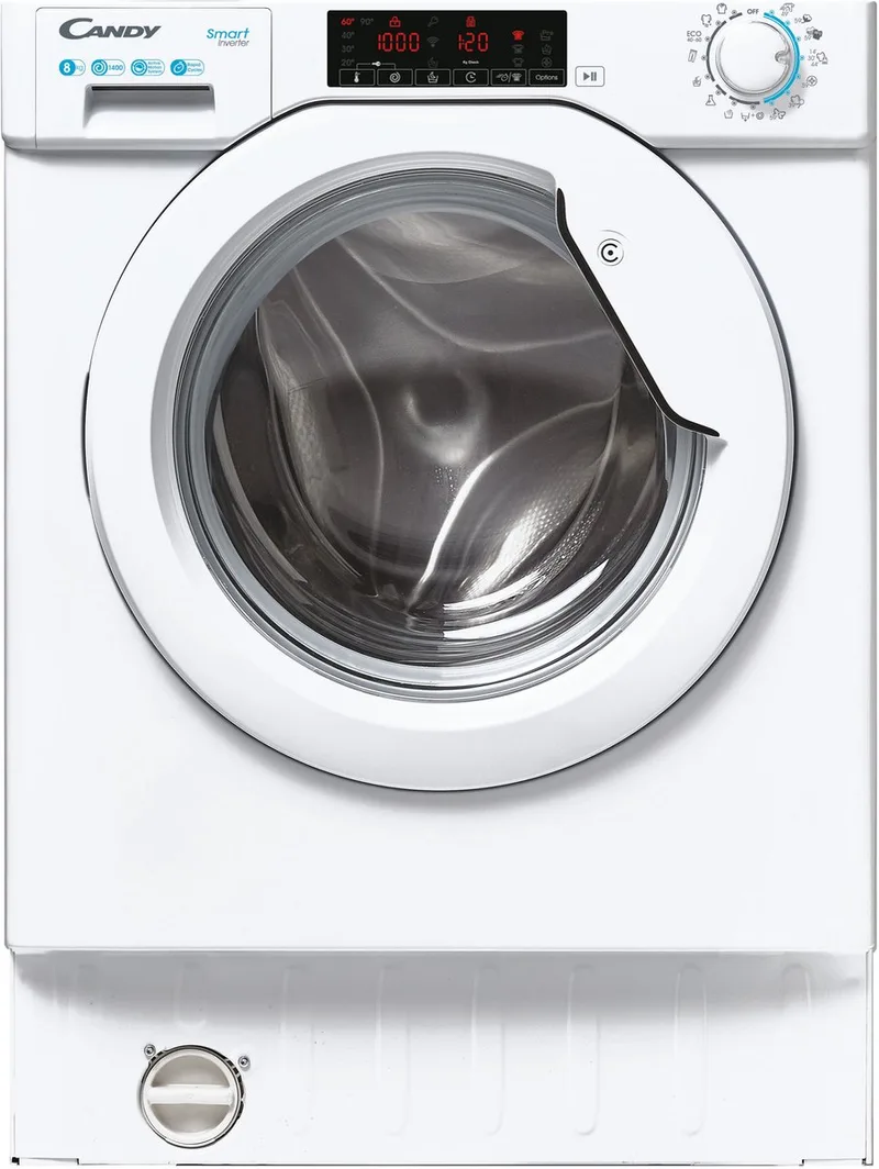 Smart Inverter CBW 48TWME-S wasmachine Voorlader 8 kg 1351 RPM van Candy in Wit – productfoto