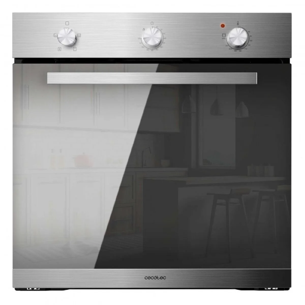 Hexa C136000 Mirror Time A Integrable oven Bolero 2800 W, capaciteit 77 l, 4 functies, timer, Steam Assist, Steam EasyClean, Cooling Fan, drievoudig glas, energieklasse A de Cecotec en Noir, Spiegel, Roestvrijstaal – photo produit