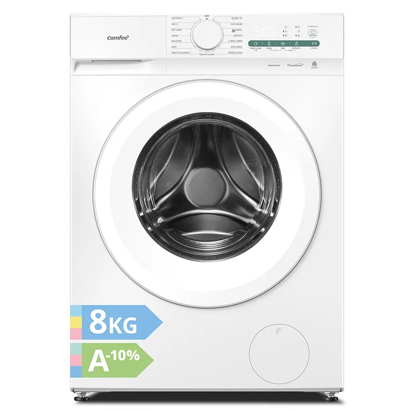 CF08EWP05W Frontlader-Waschmaschine 8 kg mit Tierhaarprogramm und Dampffunktion, 16 Programme, Energieeffizienzklasse A-10%, Nachlegefunktion, weiß, Energieklasse A von Comfee – Produktfoto