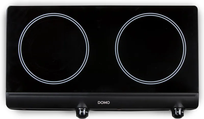 DO339KP Keramische Kookplaat Vrijstaand - Elektrische Kookplaat – ECO - 2 Pits - 2500W fra Domo i Sort – produktbillede