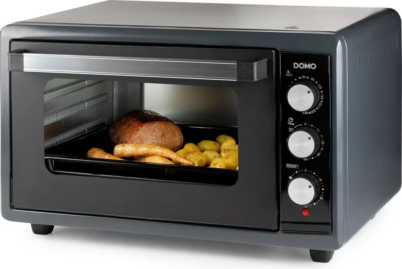 DO808GO Vrijstaande oven - Heteluchtoven - 50 Liter - 2000 W - Grijs van Domo in Zwart – productfoto 1 van 2
