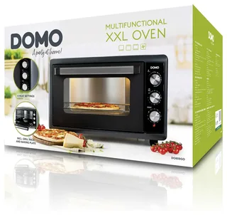 DO808GO Vrijstaande oven - Heteluchtoven - 50 Liter - 2000 W - Grijs van Domo in Zwart – productfoto 2 van 2