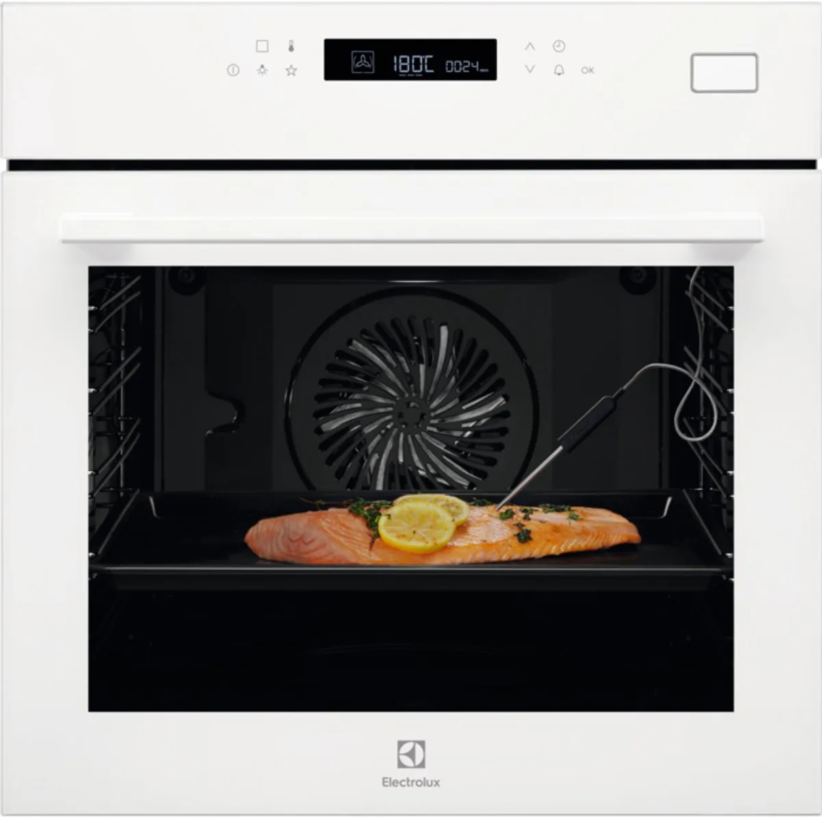 EOB7S31V - Inbouwoven - 70 liter - 56 cm - 3500 W - stoomfunctie - grillfunctie by Electrolux in White – product photo