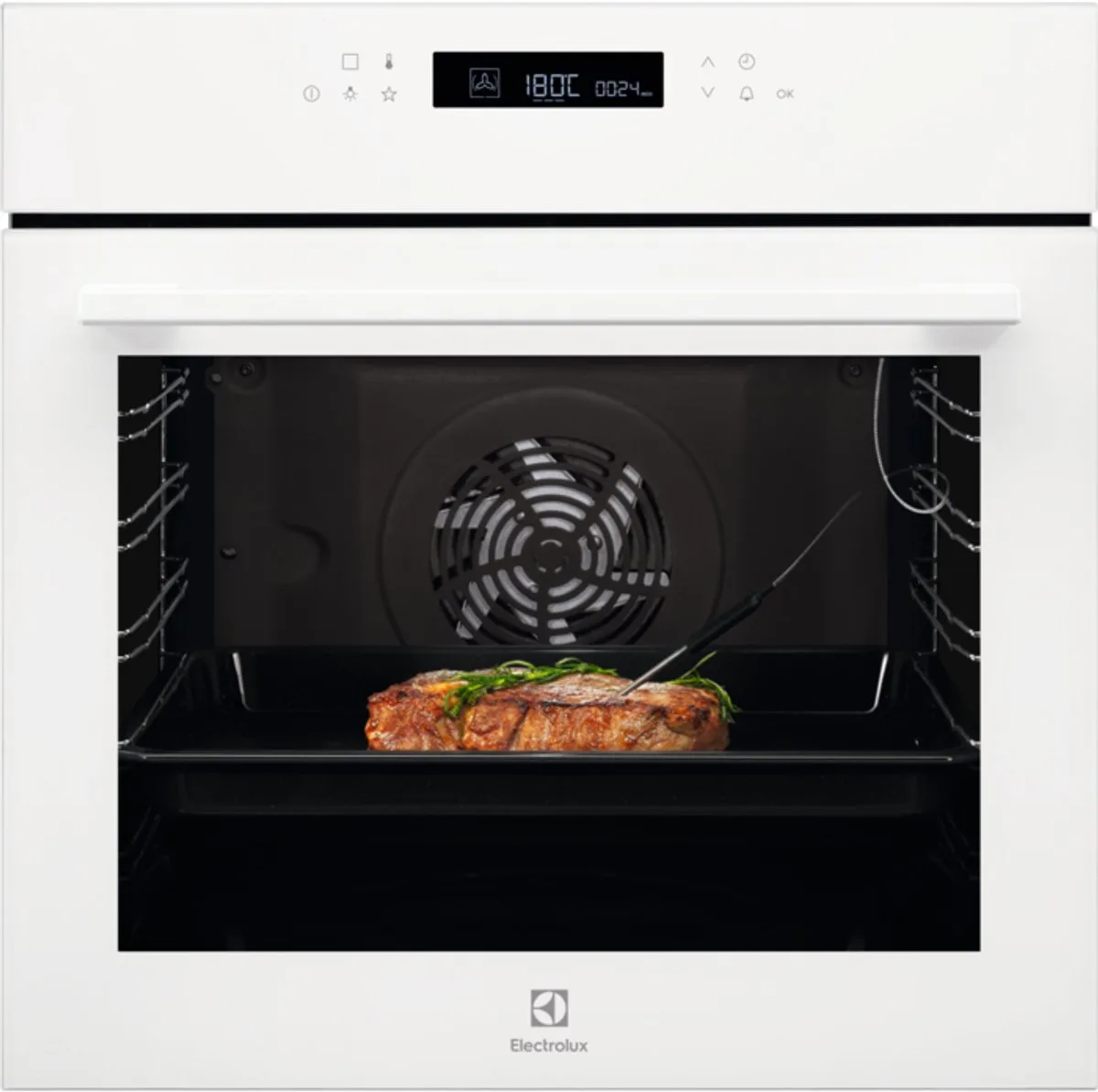 EOE7C31V - Inbouwoven - 72 liter - 56 cm - 2480 W - grillfunctie - hetelucht by Electrolux in White – product photo