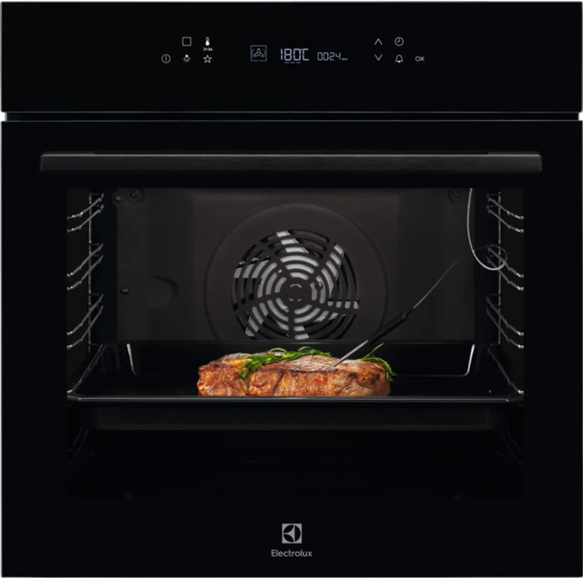 EOE7C31Z - Inbouwoven - 72 liter - 56 cm - grillfunctie - hetelucht by Electrolux in Black – product photo
