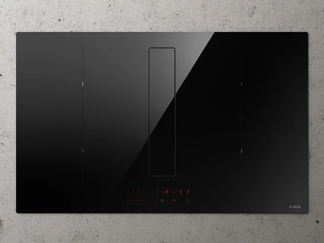 Nikolatesla FIT XL BL/A/83 Inductie kookplaat met ingebouwde luchtafvoer afzuiginstallatie, Inductiekookplaat met afzuiging 830x515x25