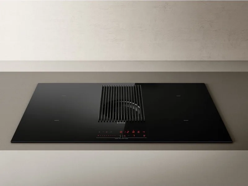 NikolaTesla Prime S Ingebouwd 83 cm Inductiekookplaat zones 4 zone(s) Inbouw afzuigkap van Elica in Zwart – productfoto