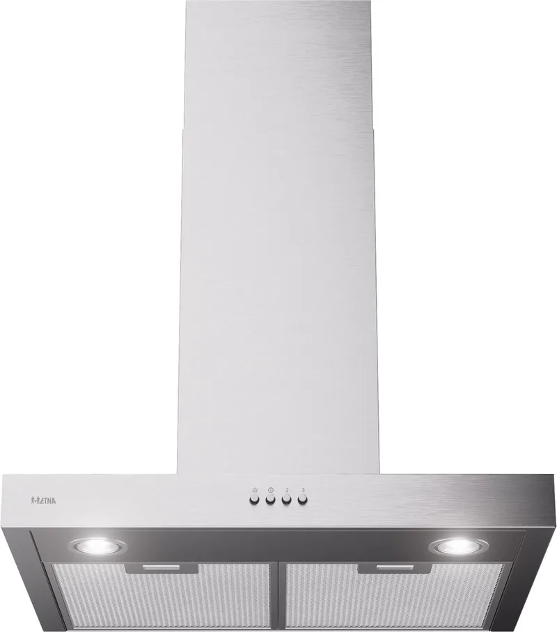 AB260RVS - Blokmodel Schouwkap - Energielabel A - 3 Afzuigstanden - LED spots - Afvoer naar buiten of recirculatie - Druktoetsen van ETNA in Rvs – productfoto
