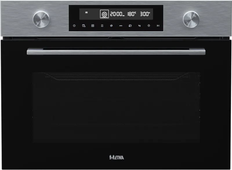 CM450RVS - Inbouw Combi-Oven - 50L - Turbo Hetelucht - RVS - 13 Automatische Programma's - LED Display - Kinderslot - 50 – 250°C von ETNA in RVS met Glas – Produktfoto