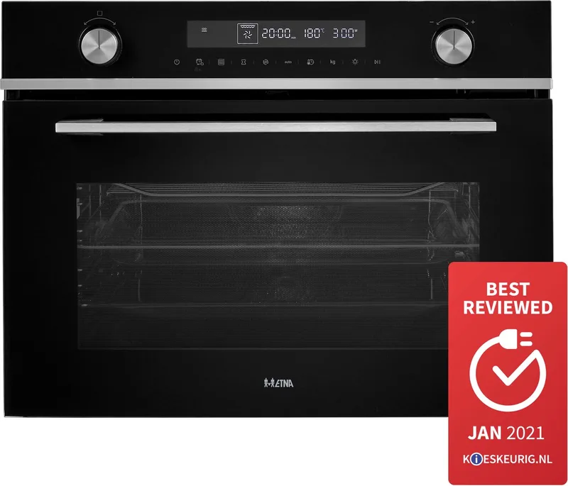 CM450ZT - 50 liter - oven met magnetronfunctie - LED verlichting - Kindererslot - Klapdeur - Draaiknoppen en tiptoetsen - 24 uurs tijdsaanduiding de ETNA en Noir – photo produit