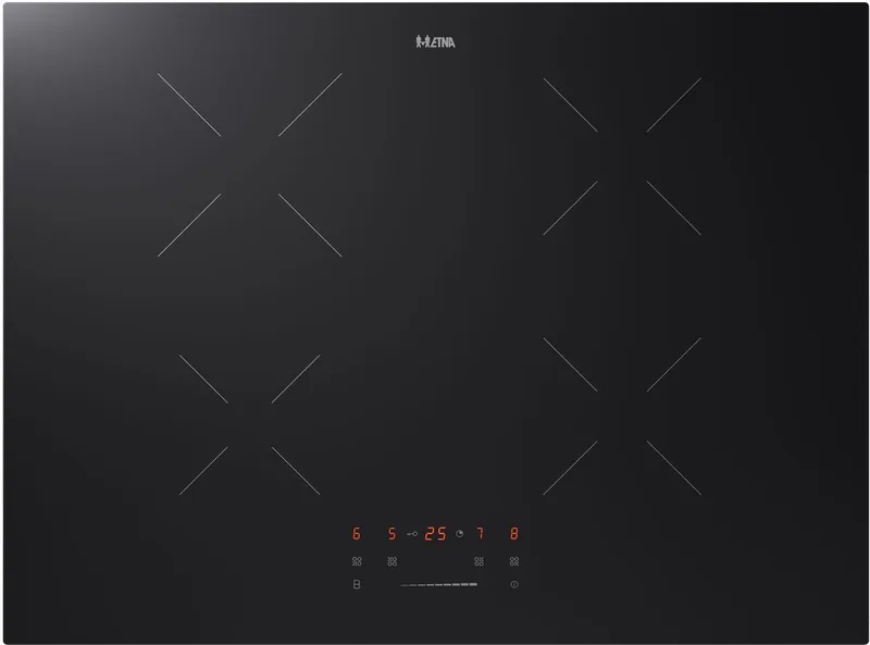 KI170ZT - Inductiekookplaat (70 cm) - 4 Kookzones - Boostfunctie - Centrale slider - Kinderslot - 10 kookstanden van ETNA in Zwart – productfoto