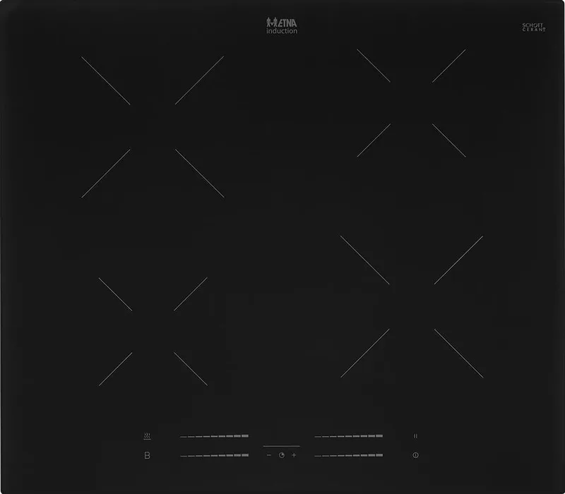 KI560ZT - Inbouw inductiekookplaat - 2-fasen - 60 cm breed - 4 kookzones by ETNA in Black – product photo