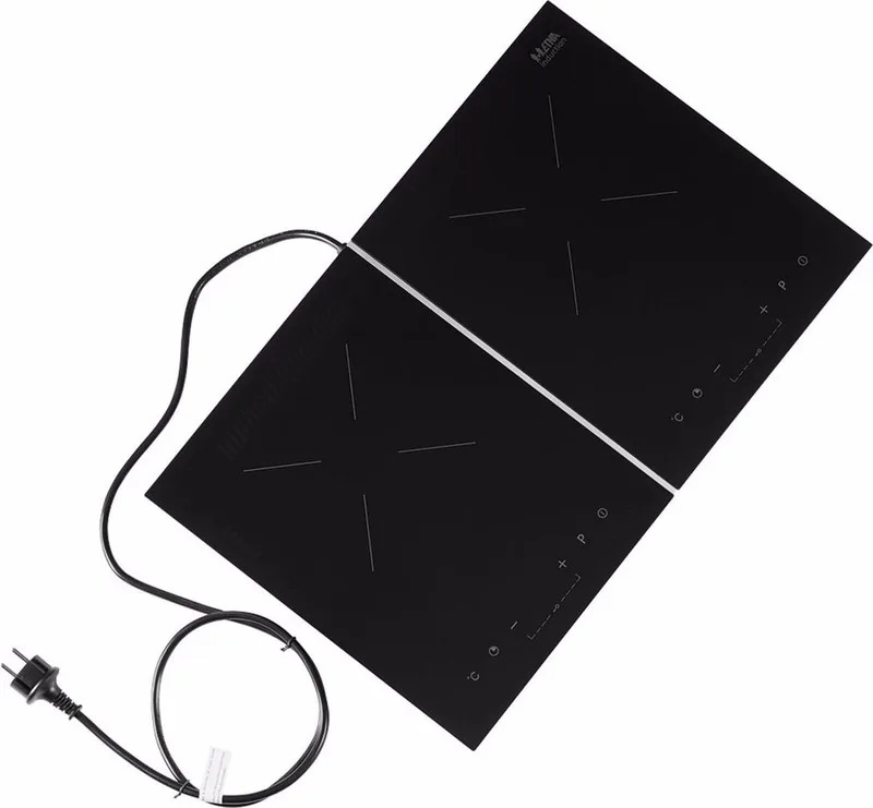 KIV12ZIL - vrijstaande inductie kookplaat - Zwart/Zilver by ETNA in Black – product photo