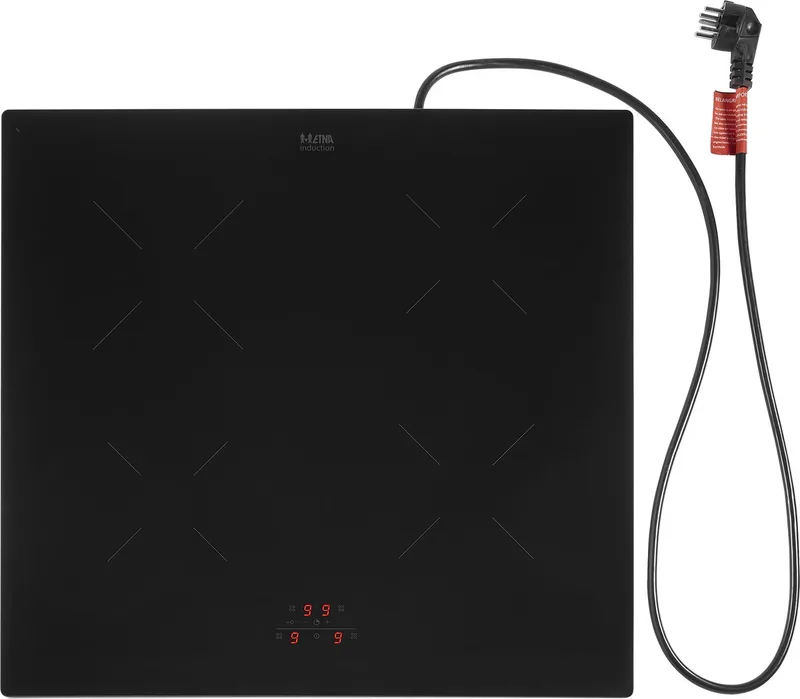 KIV360WIT - Inductiekookplaat Vrijstaand - 2-Fase - Hoog vermogen - 60cm - WIT de ETNA en Zwart glas met witte sierlijst – photo produit