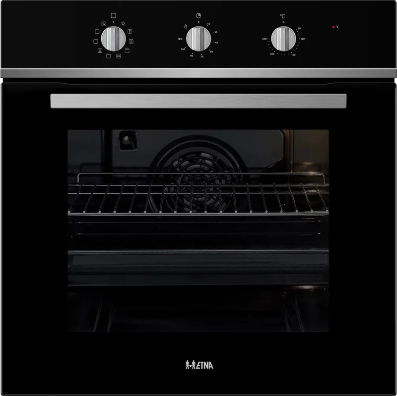 OM165ZT - inbouwoven - 60 cm - 65 Liter - 5 insteekniveaus - ovenverlichting - mechanische timer met uitschakelfunctie - 5 insteekniveaus by ETNA in Black – product photo