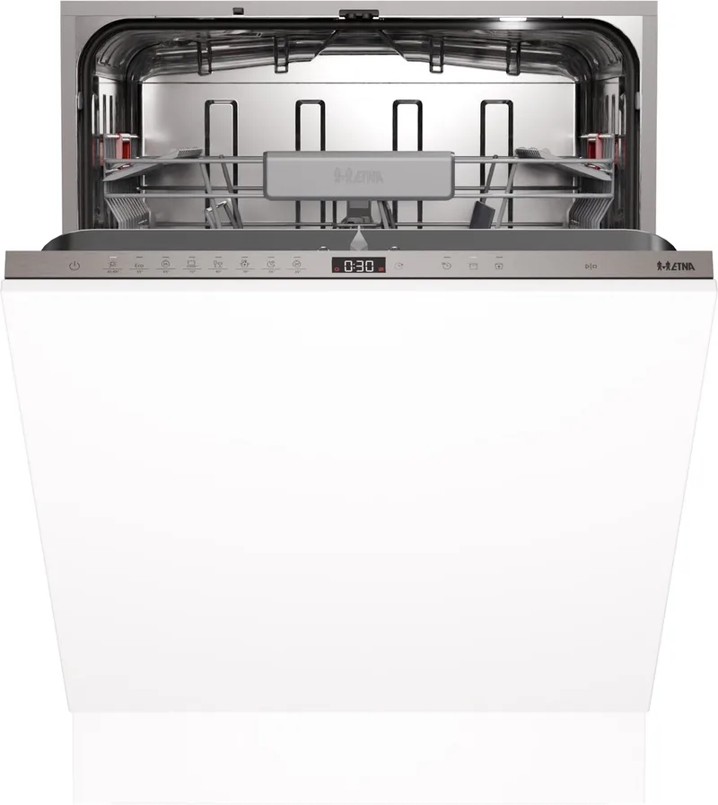 VW842N - Inbouw vaatwasser - 60 cm - Intensieve zone - Flexibele bestekkorf - Sleepscharnier - Nachtprogramma - Zuinig en Stil - Koolborstelloze Motor by ETNA in Zilvergrijs – product photo