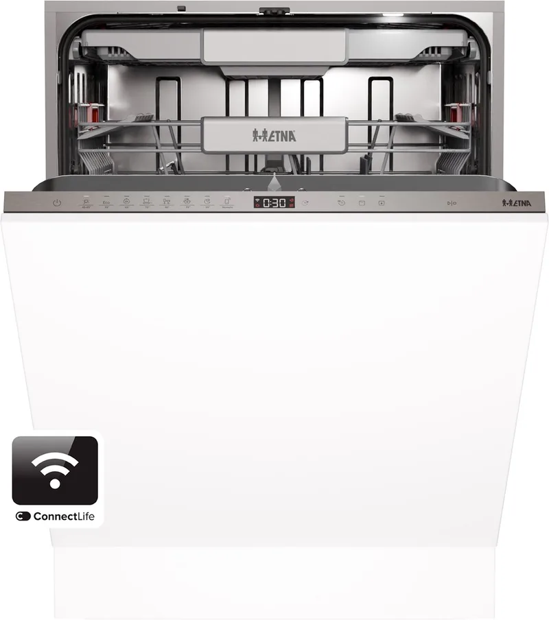 VW938CR – Volledig geïntegreerde vaatwasser – 16 couverts – Energieklasse A – 38 dB – AutoDose – FanDry – ConnectLife – Automatische deuropening – 60 cm von ETNA in Weiß – Produktfoto