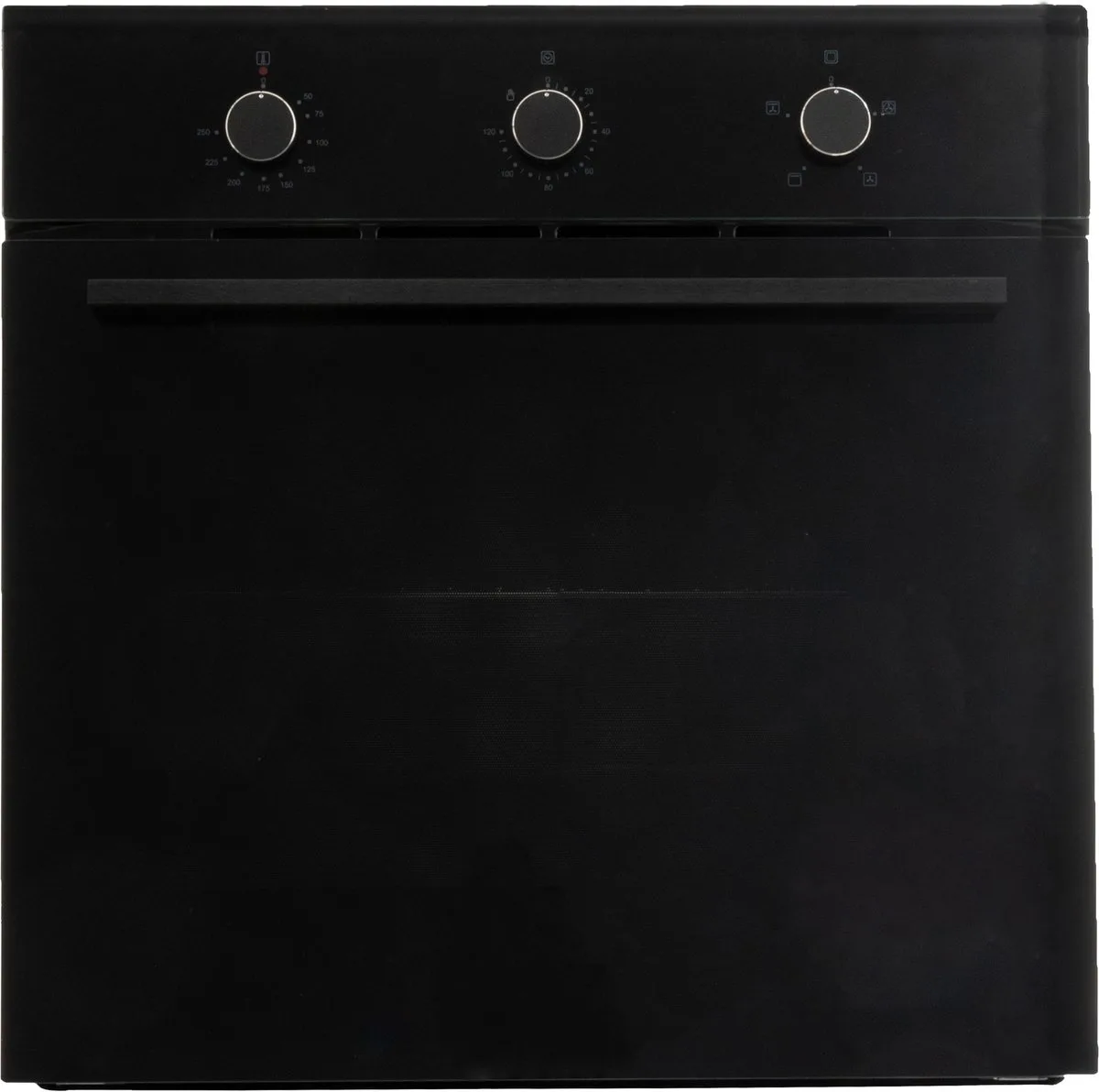 EBE60-2 Inbouwoven – 59 Liter – Heteluchtoven – Grillfunctie – 4 Ovenprogramma's by Exquisit in Black – product photo