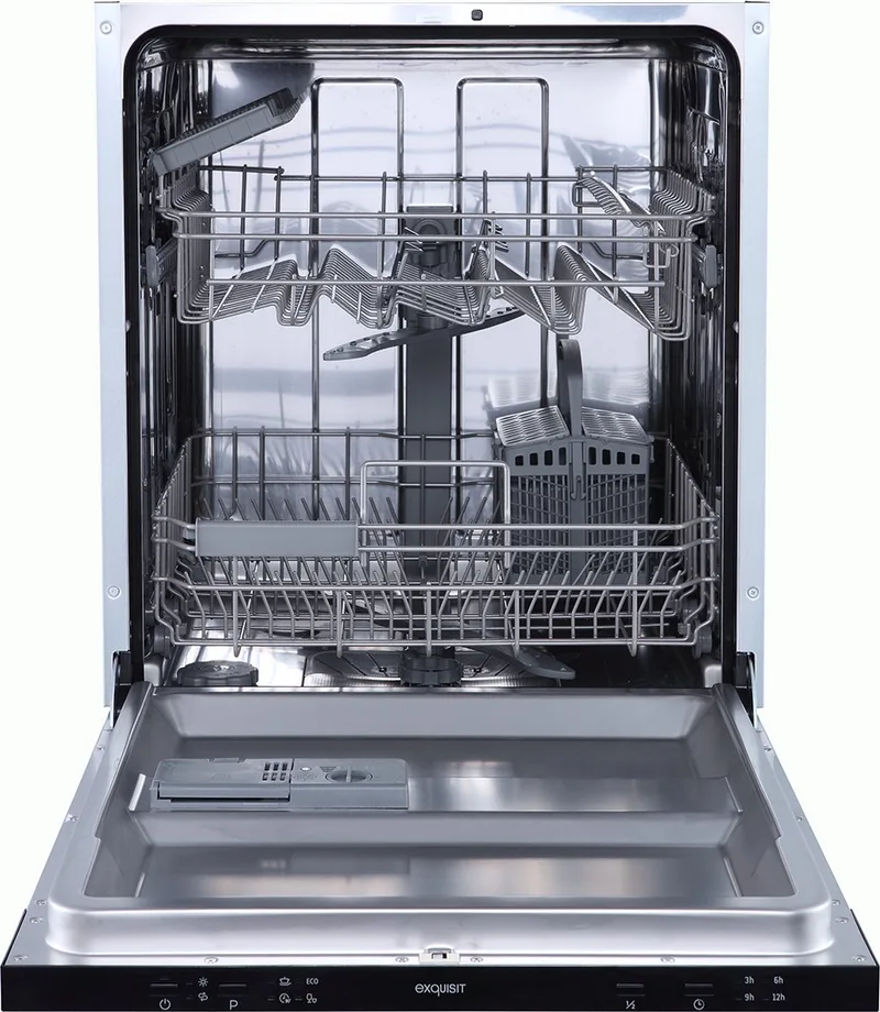 EGSP2214-E-030D - Inbouw Vaatwasser - Auto-Open - Volledig geïntegreerd - 14 Couverts - 60cm - D label de Exquisit en Argent – photo produit