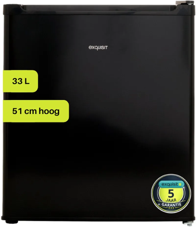 GB05-040EB - Mini Vriezer - 33 Liter van Exquisit in Zwart – productfoto