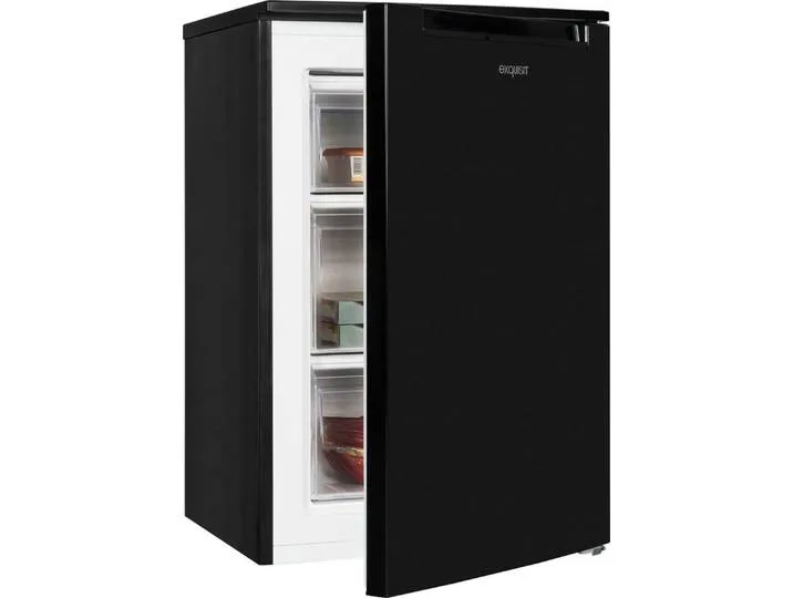 Gefrierschrank GS81-040C schwarz, 85,5 cm hoch, 54,5 cm breit, energiesparend in Energieeffizienz C, 87 Liter Nutzinhalt, 4 Sterne de Exquisit – photo produit