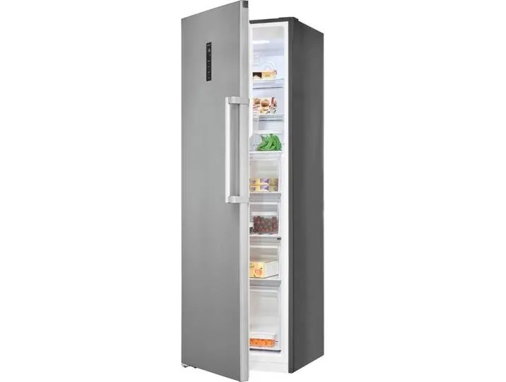 Gefrierschrank NoFrost GS295-NF-H-040C inoxlook, 185 cm hoch, 60 cm breit, Viel Platz, starke Gefrierleistung & No Frost für eisfreies Gefrieren van Exquisit – productfoto