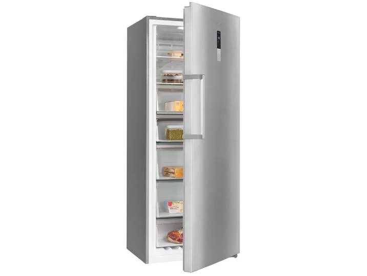 Gefrierschrank NoFrost GS380-NF-H-050D inoxlook, 185,5 cm hoch, 71 cm breit, Türanschlag wechselbar van Exquisit – productfoto