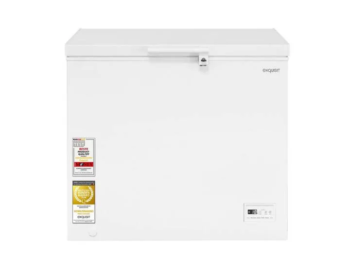 Gefriertruhe GT5201-HE-040E, 91 cm breit, 198 l, LED-Beleuchtung, Schnellgefrierfunktion, Kühlmodus van Exquisit – productfoto