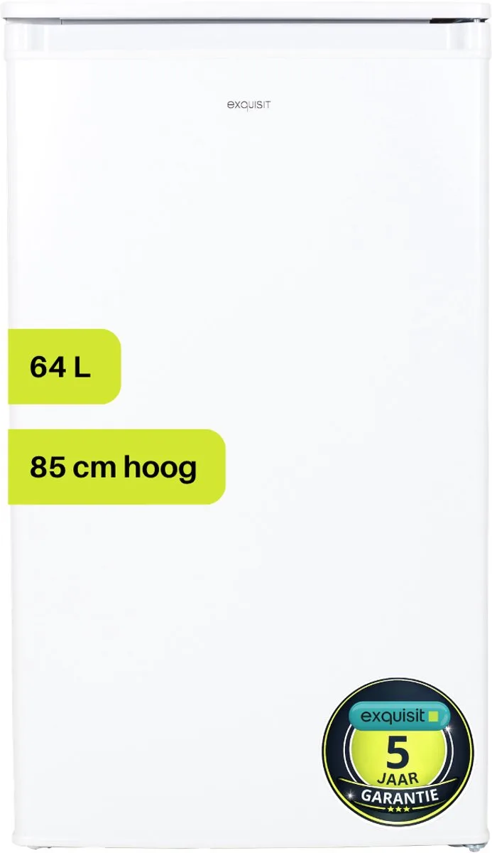 GS111-040EW - Vriezer tafelmodel - Diepvrieskast - 5 Jaar Garantie - 64 Liter - 40dB - 4* Vriesruimte fra Exquisit i Hvid – produktbillede