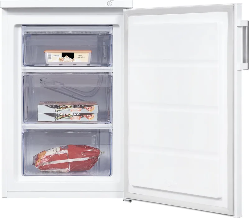 GS81-H-010DW - Vriezer Tafelmodel - RVS Handgreep - 3 Laden - 85 Liter - 40dB von Exquisit in Weiß – Produktfoto