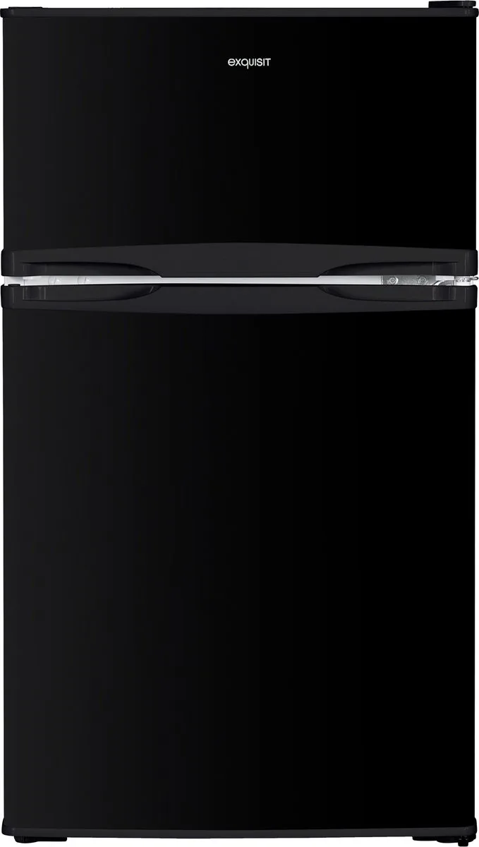 KGC087-25-040EB - Koel-vriescombinatie - 5 Jaar Garantie - 85 cm hoog - 4* vriesvak - 85 Liter by Exquisit in Black – product photo