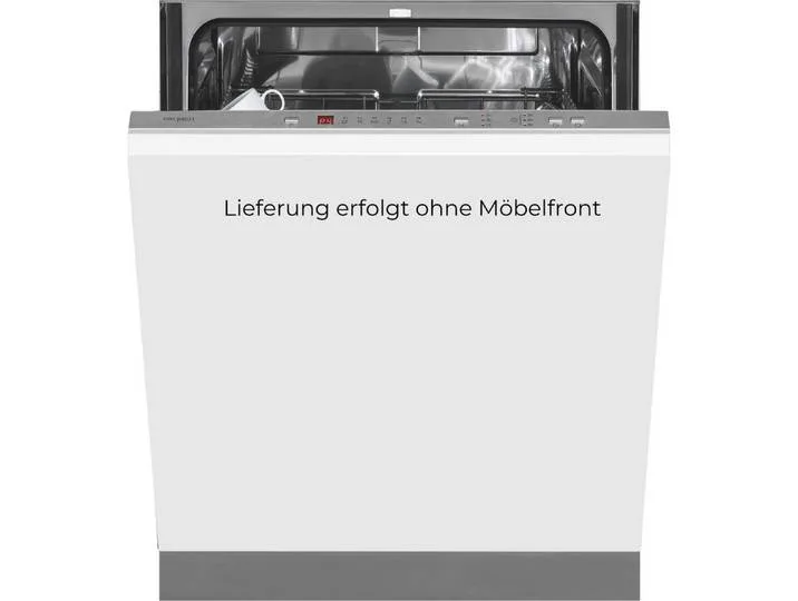 vollintegrierbarer Geschirrspüler 6312 EGSP6312-E-030E silber, 11 l, 12 Maßgedecke, 12 Maßgedecke & 49 dB – leiser Betrieb für mehr Ruhe fra Exquisit – produktbillede